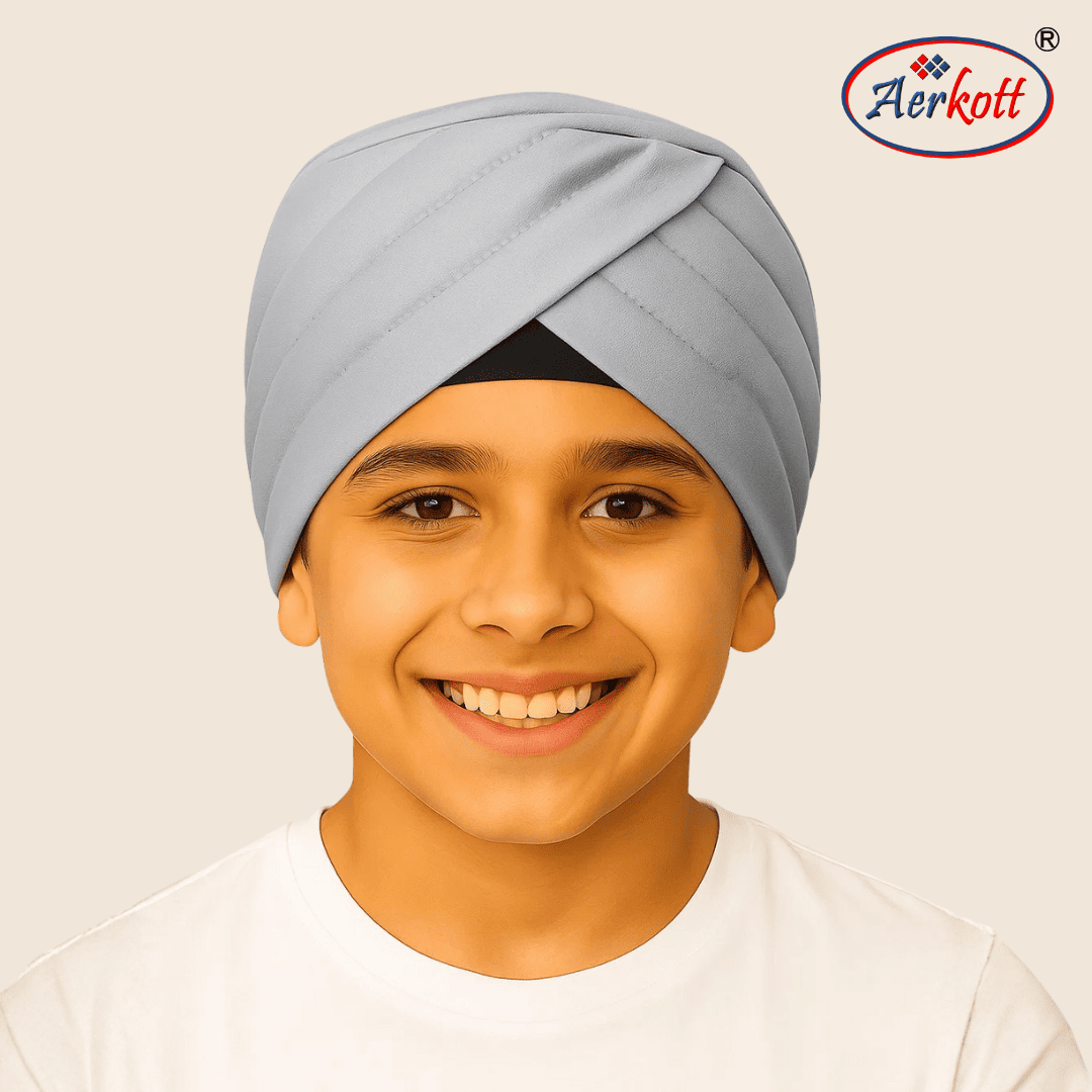 Aerkott ReadyMade Turban - Light Grey