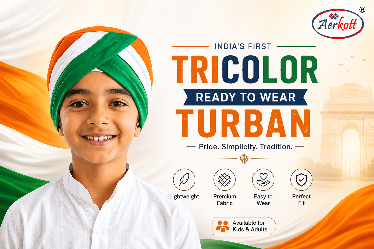 tricolor easy to wear readymade ready to wear turban pagdi for kids and adults buy online 