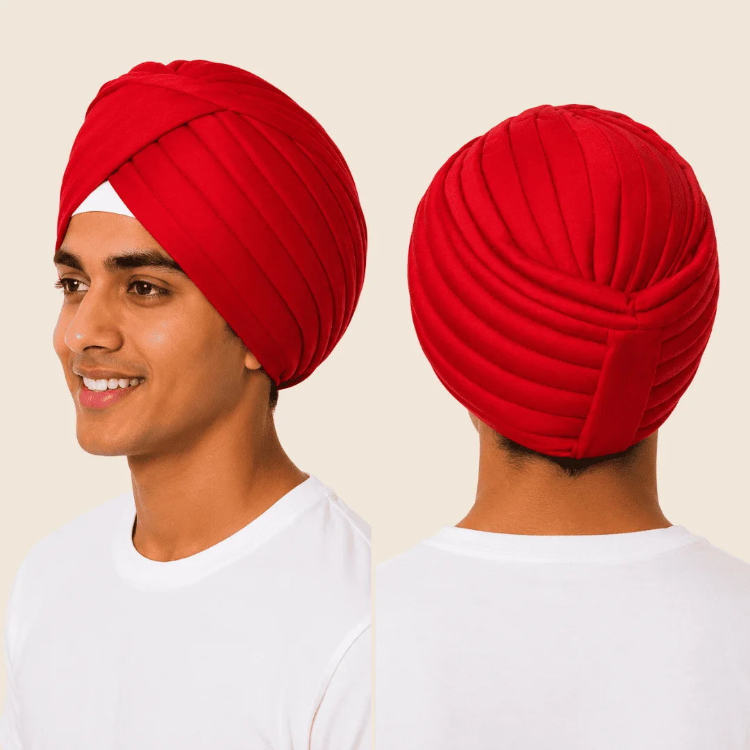 Aerkott Readymade Turban - Ready-to-Wear Turban with Realistic Pleats