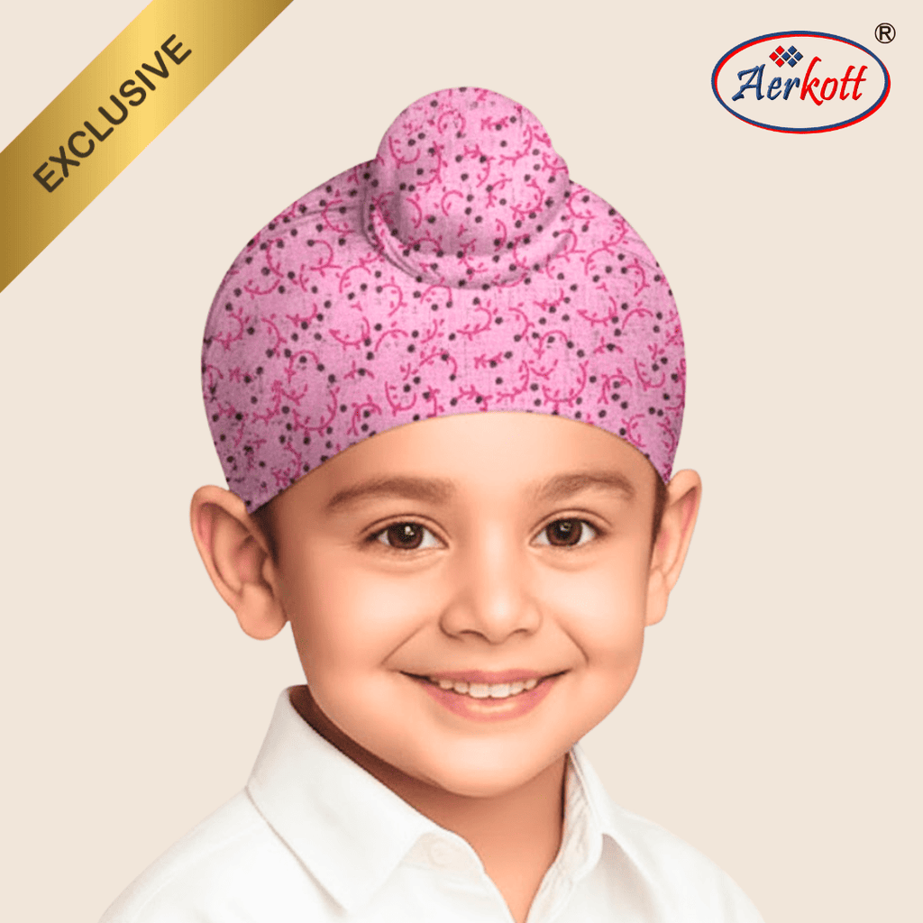 4 Tani Cotton Designer Printed  Patka - Pink