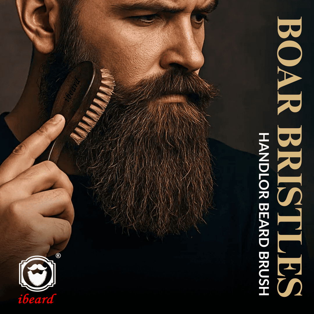 ibeard HANDLOR Boar Bristles Beard Brush