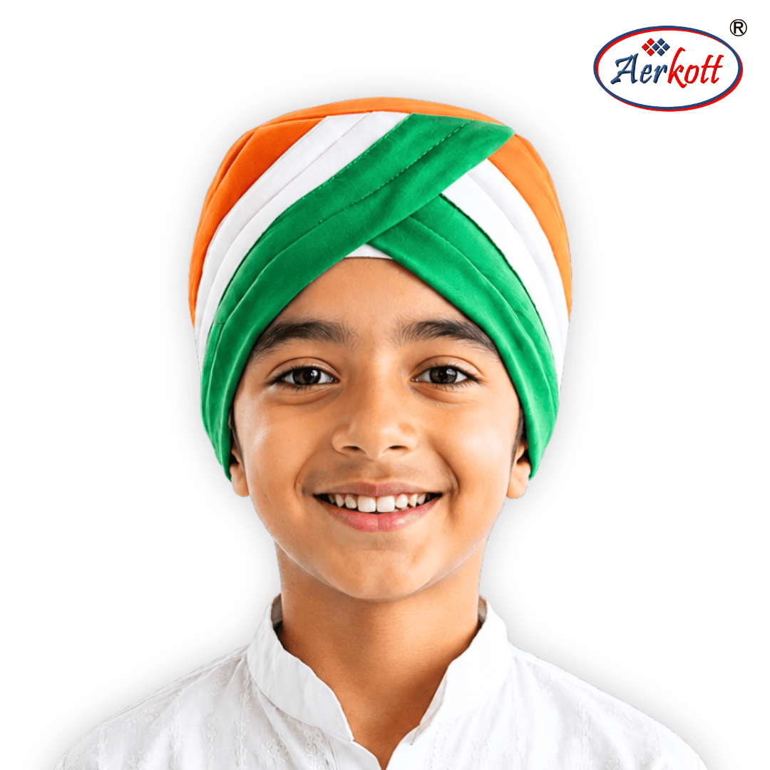 Limited Edition Ready Made Tricolor Turban | Ready to Wear Turban for Kids & Adults