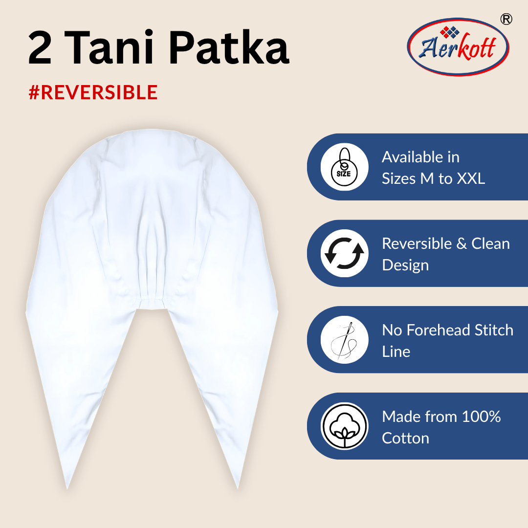 2 tani cotton patka white