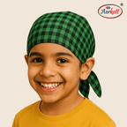 2 Tani Patka/Dastar - Printed - Green