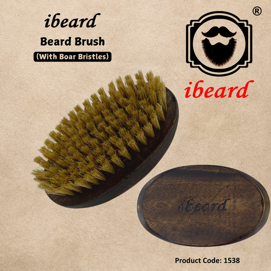 ibeard Beard Brush With Natural Boar Bristles (King Size)