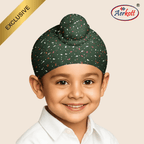 4 Tani Cotton Designer Printed  Patka - Military Green