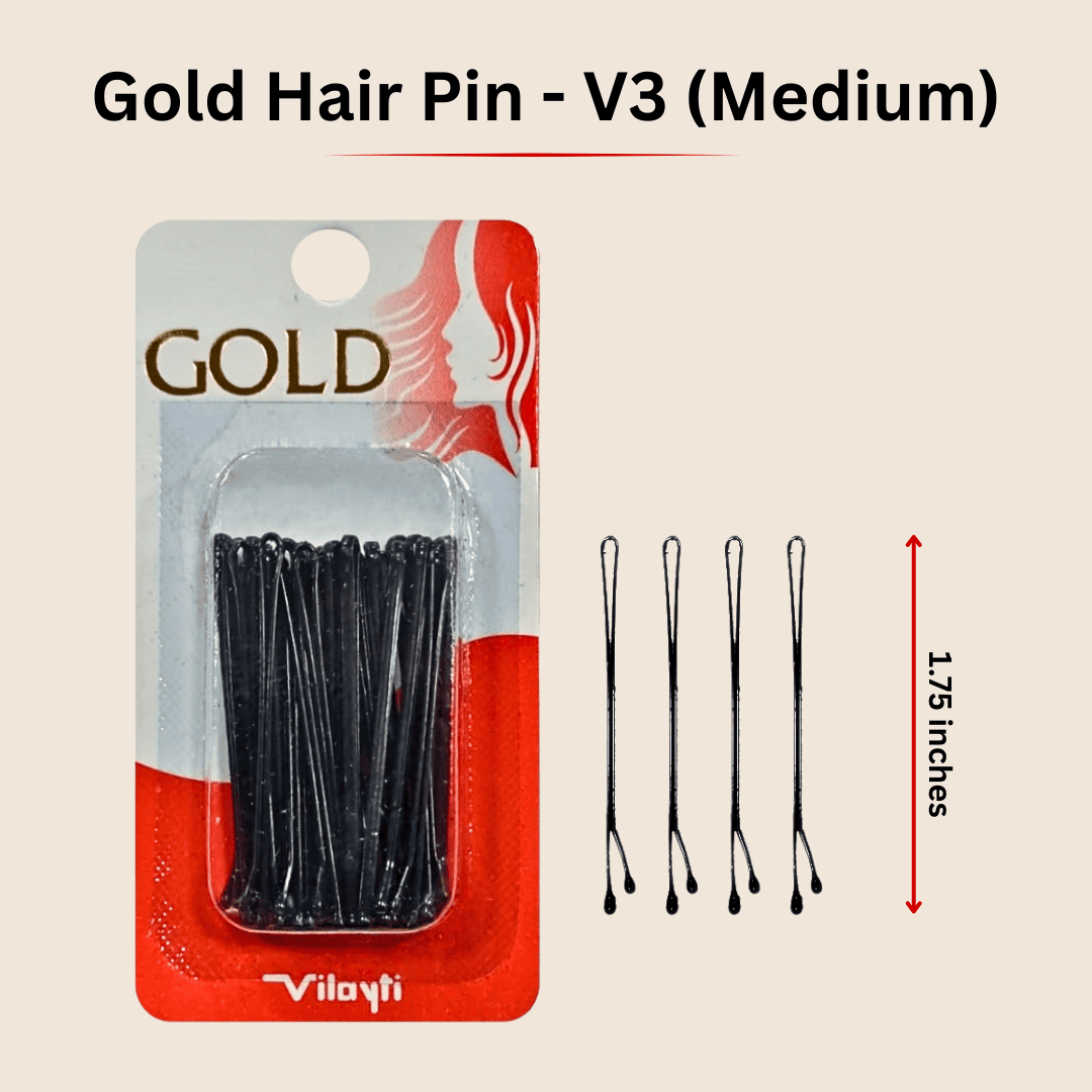 Gold Hair Pin V3 - Medium (Pack of 2)
