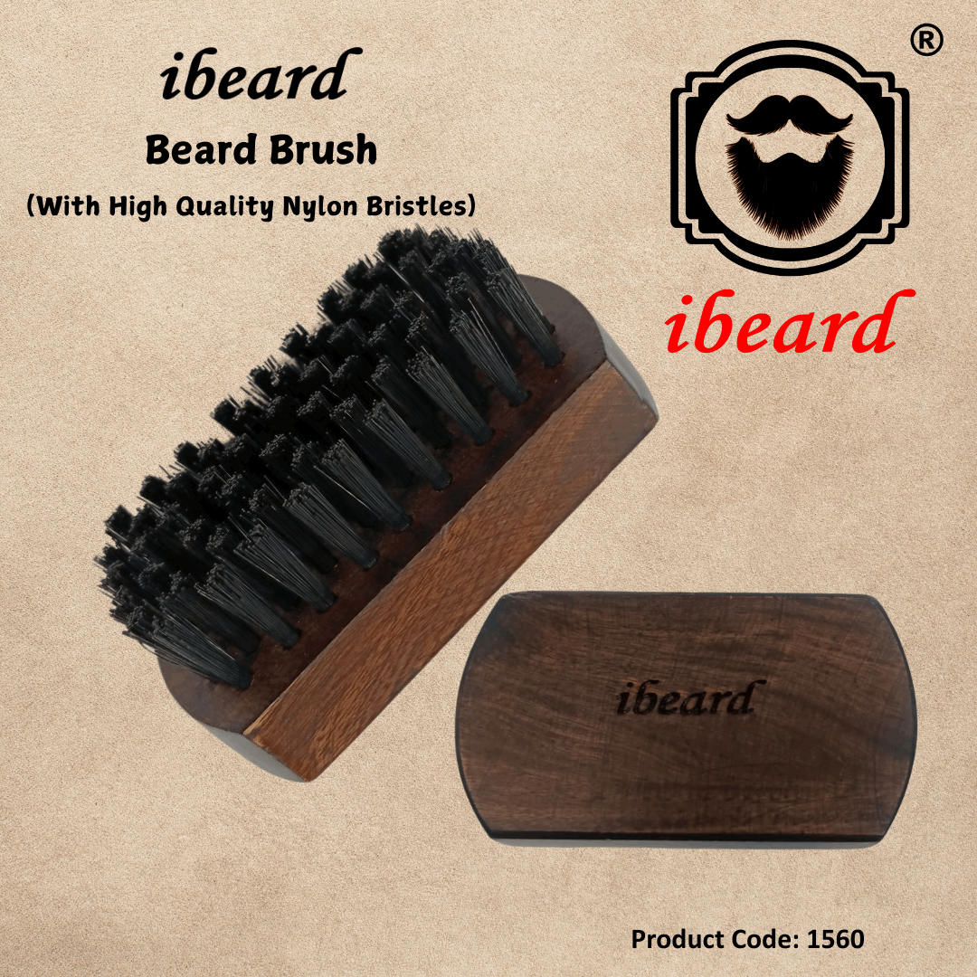 ibeard Beard Brush With Nylon Bristles (Medium Size)