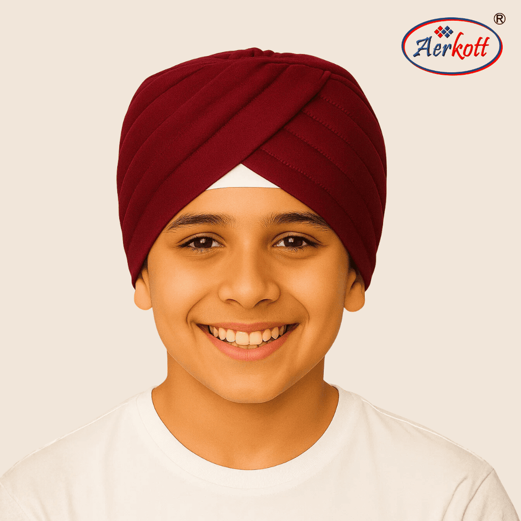 Aerkott ReadyMade Turban - Reddish Maroon