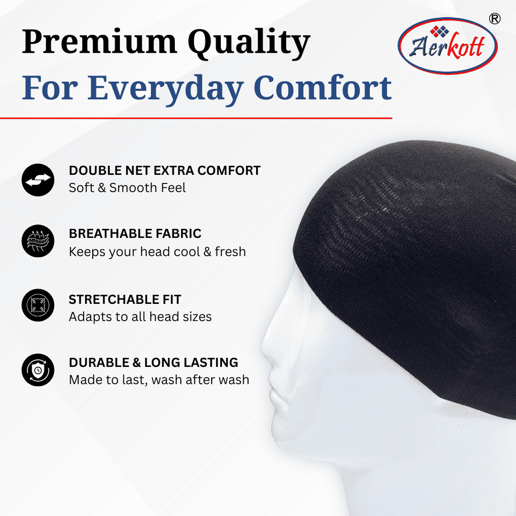 Aerkott Double Thick Net Stocking Skull Cap