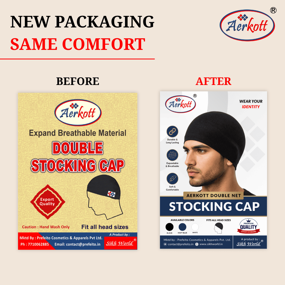 Aerkott Double Thick Net Stocking Skull Cap