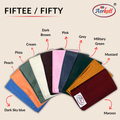 Collection of multicolor fiftees with aerkott branding