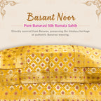 basant noor rumala sahib made of pure banarasi silk. Premium rumala sahib double set of rumala sahib and palke sahib for guru granth sahib ji