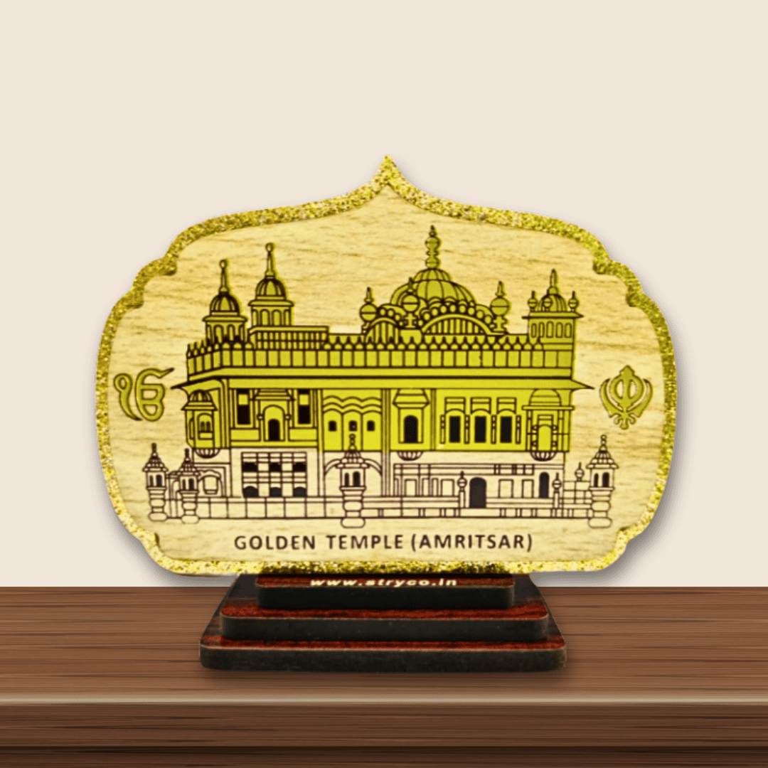 Golden Temple Car Stand - Wooden
