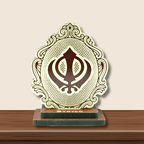 Khanda Car Stand - Wooden