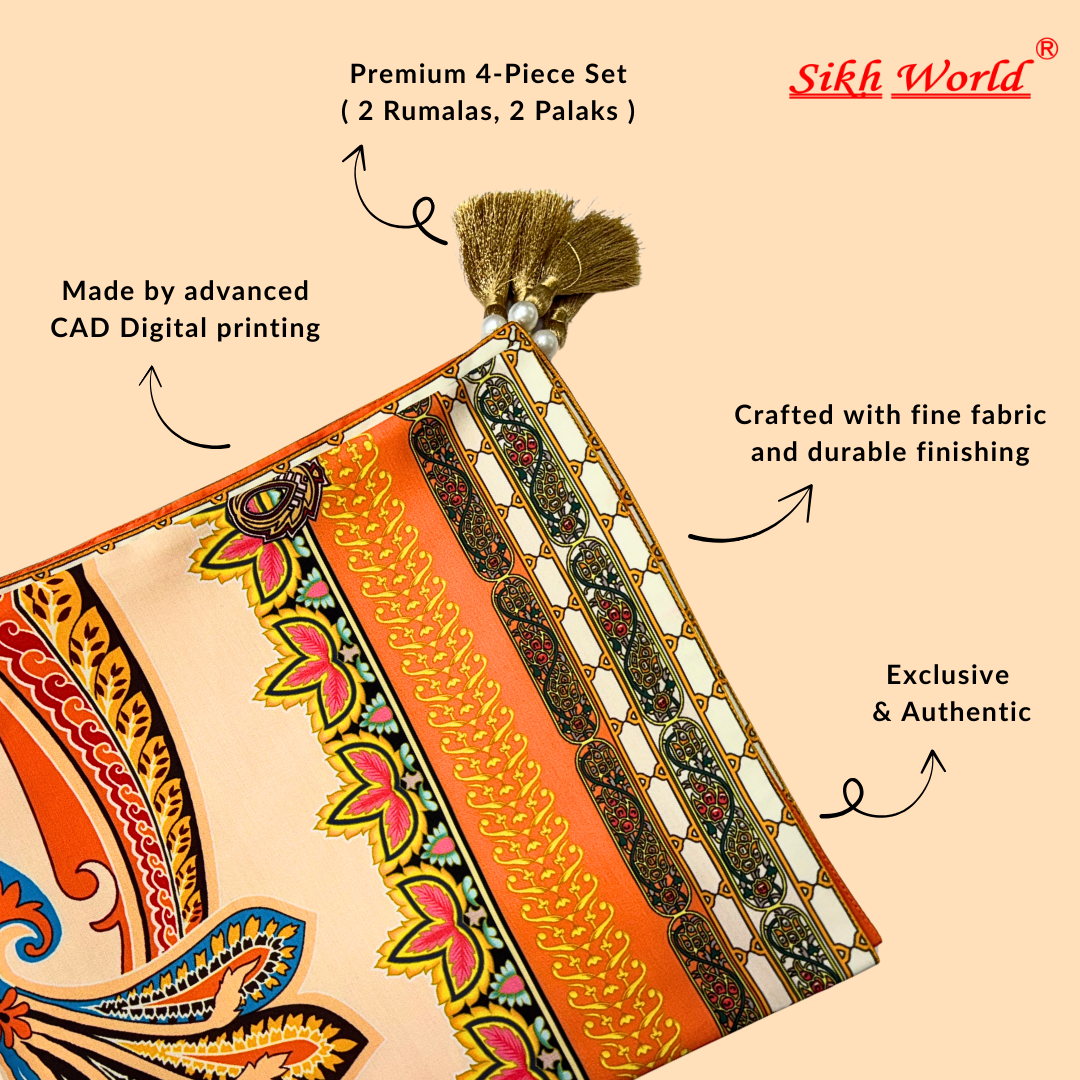 premium digital printed fancy rumala sahib for guru granth sahib ji