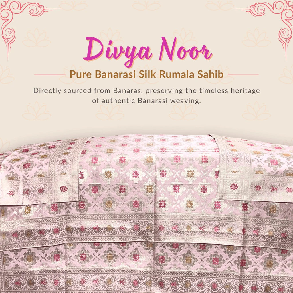 Divya noor pure banarasi silk rumala sahib. Premium rumala sahib double set of rumala sahib and palke sahib for guru granth sahib ji. 