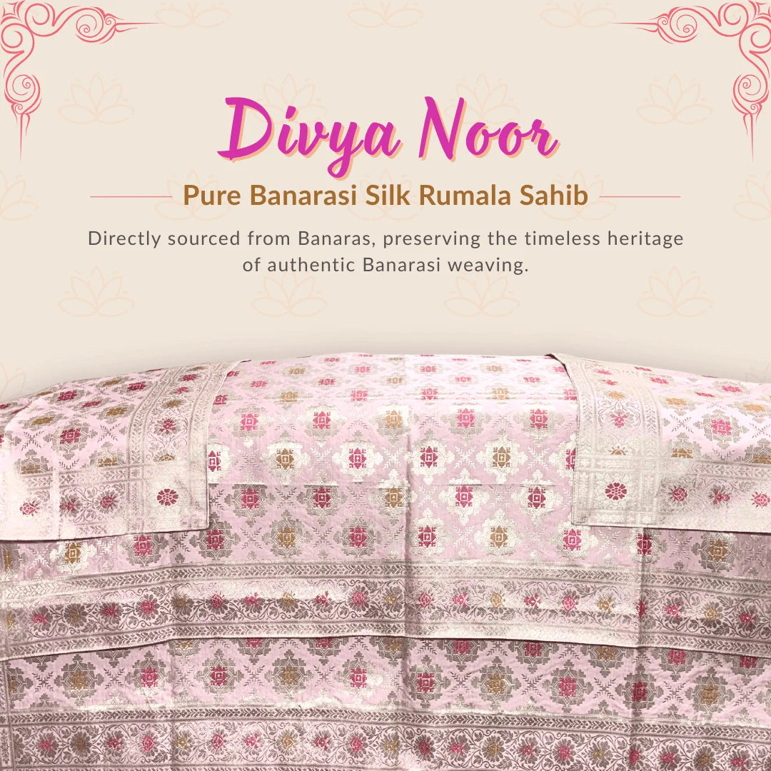 Divya noor pure banarasi silk rumala sahib. Premium rumala sahib double set of rumala sahib and palke sahib for guru granth sahib ji. 