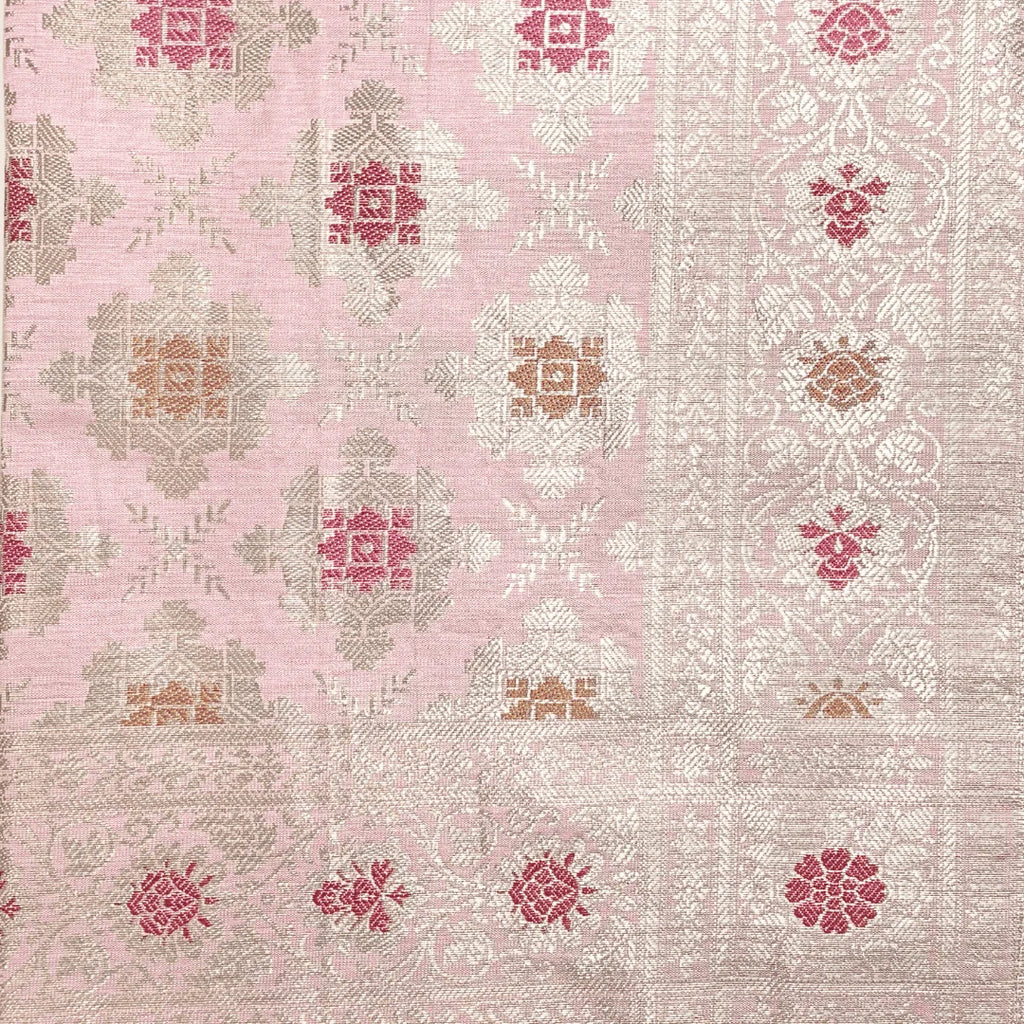 katan silk rumala sahib. Pink banarasi silk rumala sahib. premium rumala sahib. banarasi rumala for guru granth sahib.