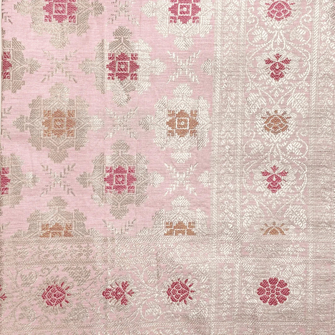 katan silk rumala sahib. Pink banarasi silk rumala sahib. premium rumala sahib. banarasi rumala for guru granth sahib.