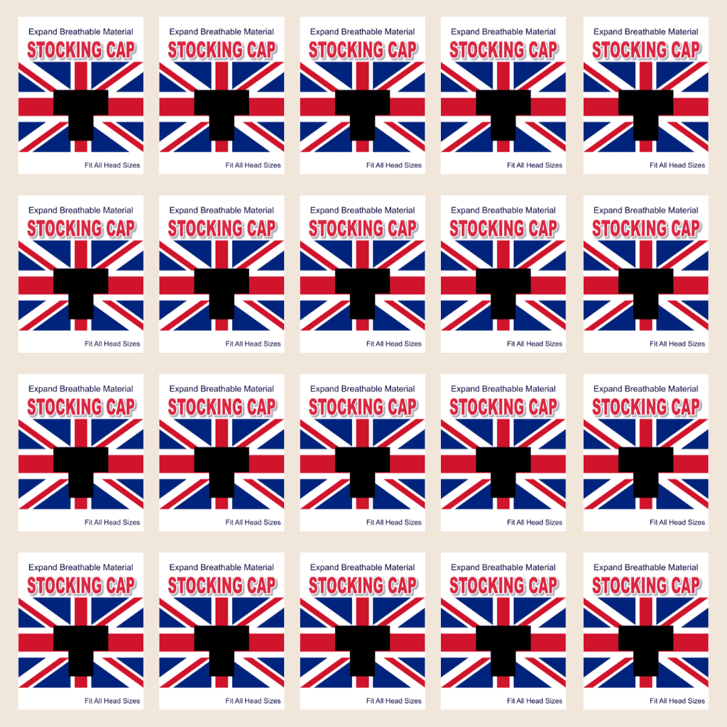 England Flag Stocking Cap - Black