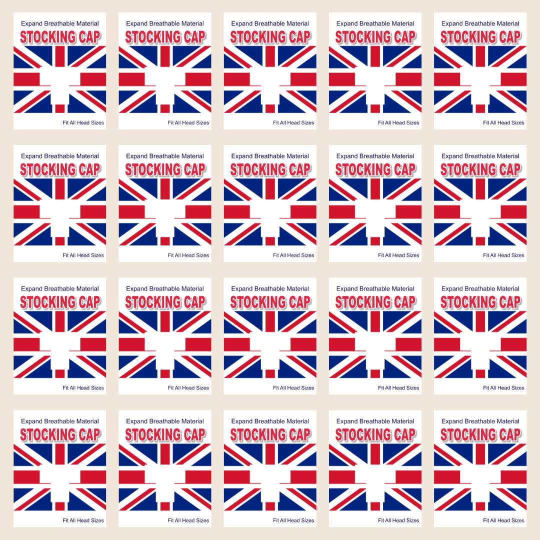 England Flag Stocking Cap - White