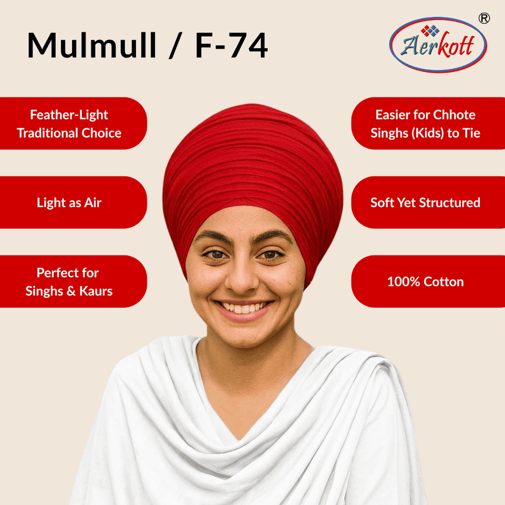 Mulmull F-74 Turban - Red