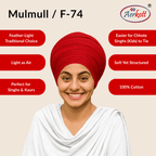 Mulmull F-74 Turban - Red