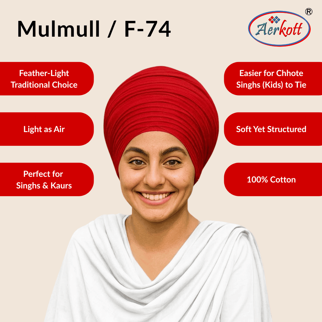 Mulmull F-74 Turban - Red
