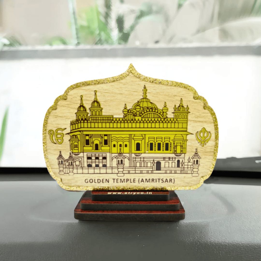 Golden Temple Car Stand - Wooden
