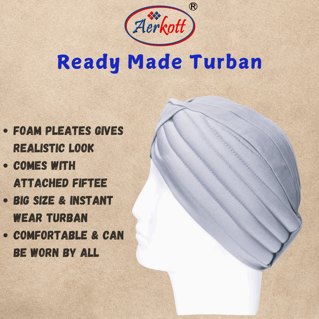 Aerkott ReadyMade Turban LightGrey