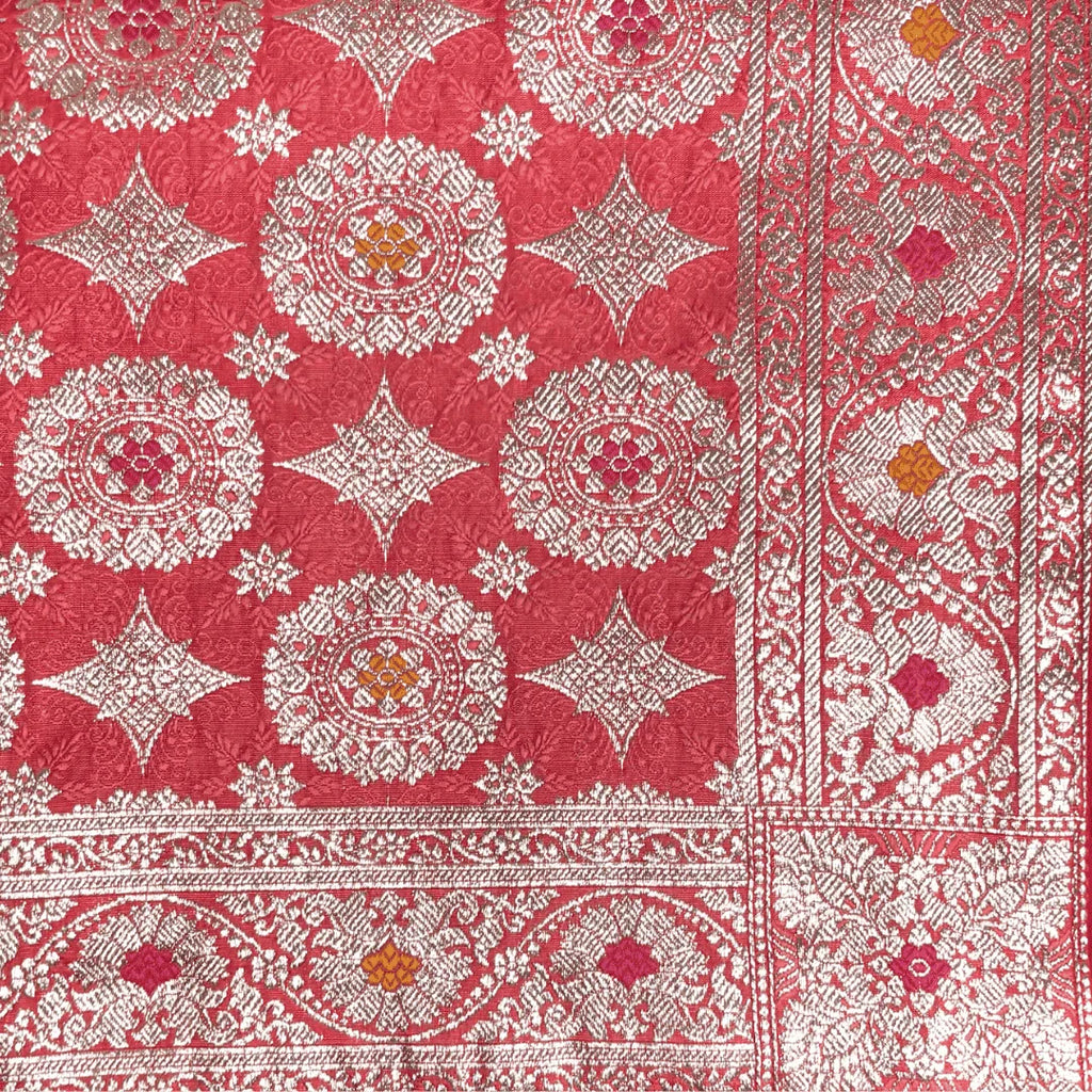 Gulabi noor rumala sahib. zari rumala sahib. double rumala sahib set. banarasi rumala for guru granth sahib.