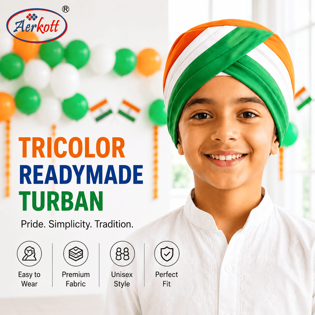 Kids Ready Made Tricolor Turban