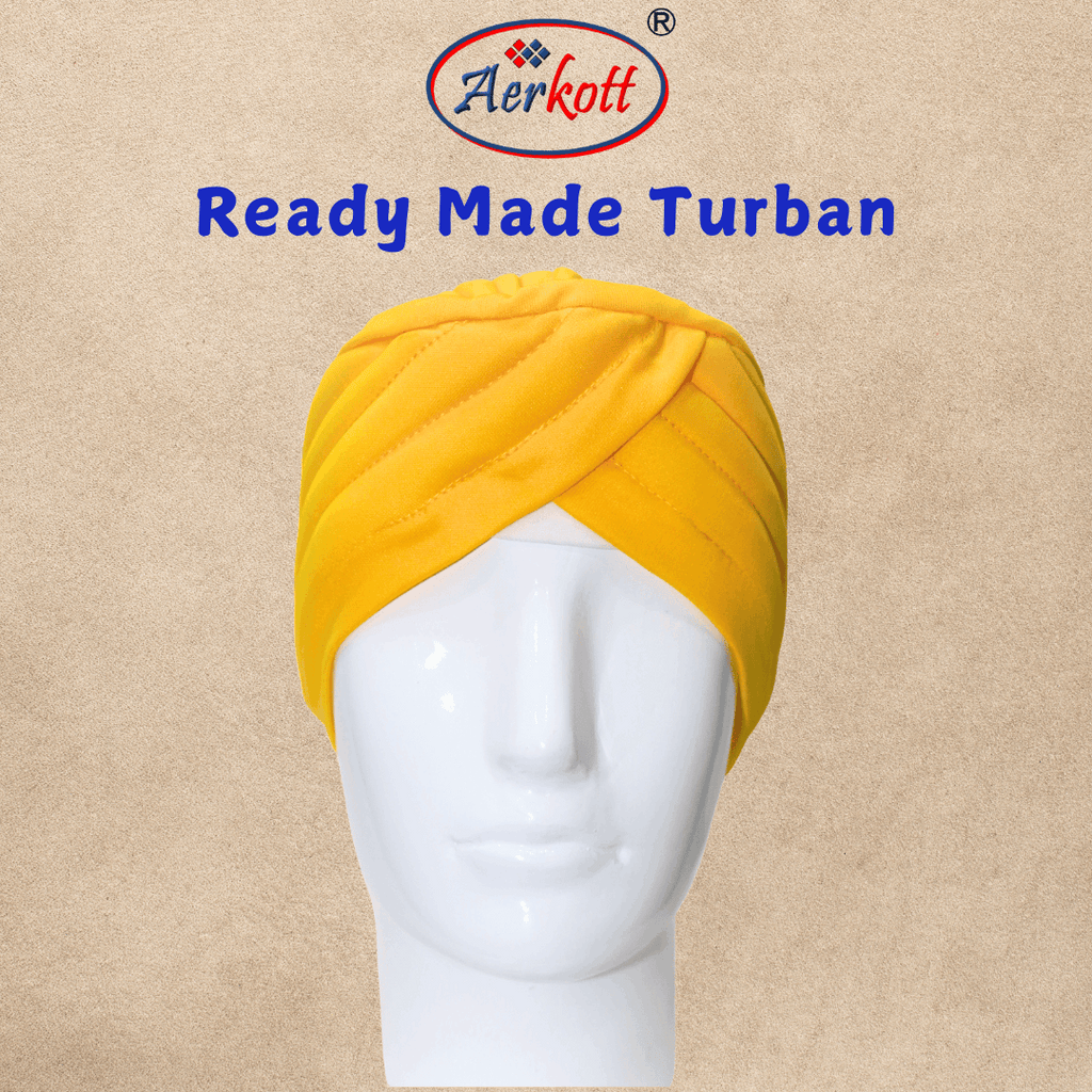 Aerkott ReadyMade Turban Yellow