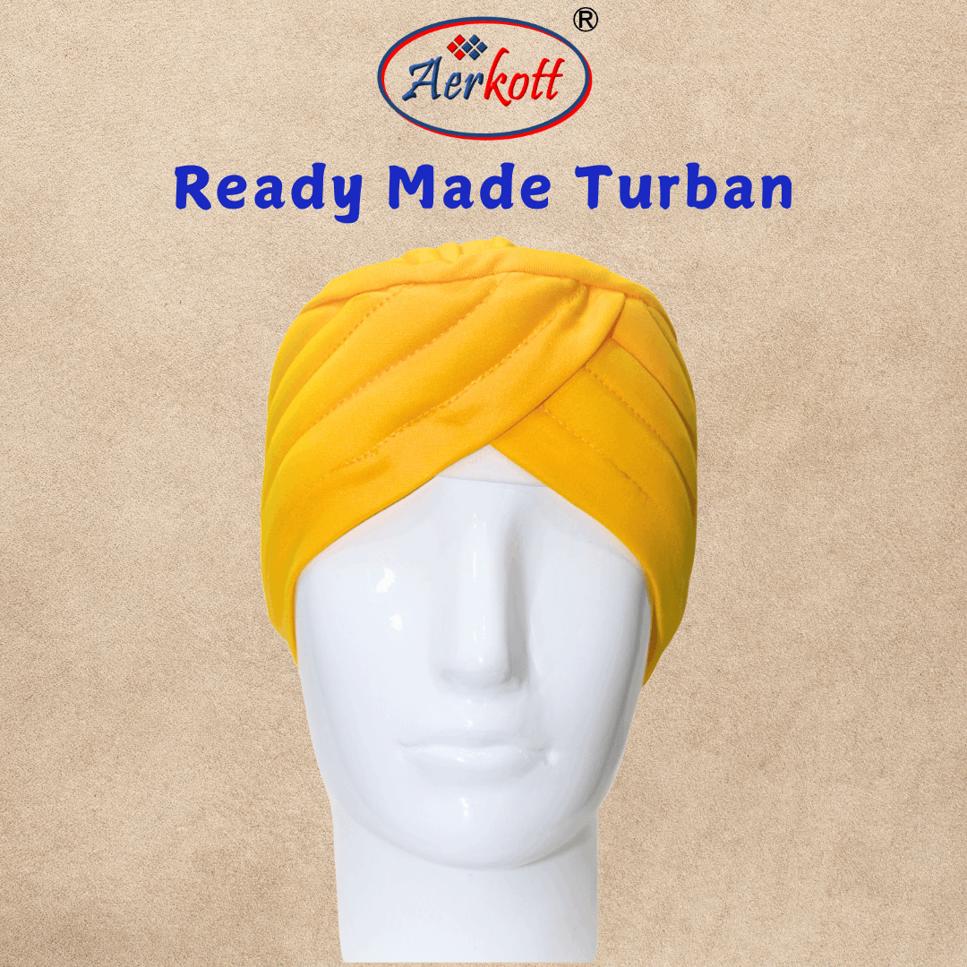 Aerkott ReadyMade Turban Yellow