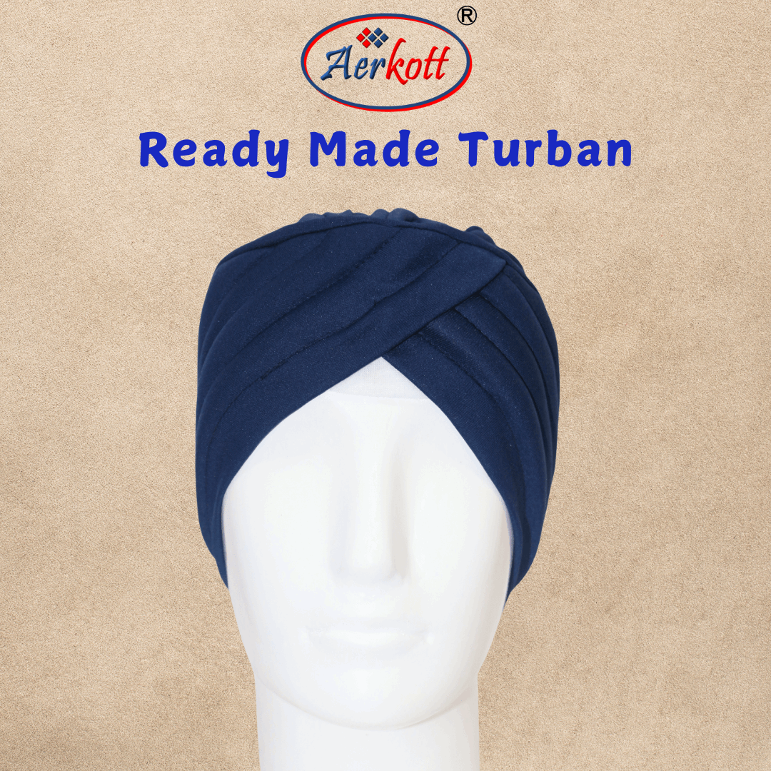 Aerkott ReadyMade Turban Navy Blue
