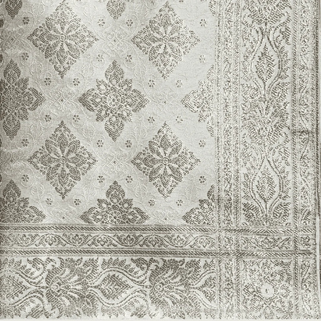Nirmal Noor Pure Banarasi Silk Rumala Sahib. White rumala sahib. ivory rumala sahib. palki sahib rumala.