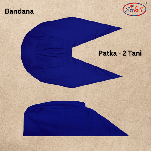 2 Tani Dastar or Patka Cotton [Royal-Blue]