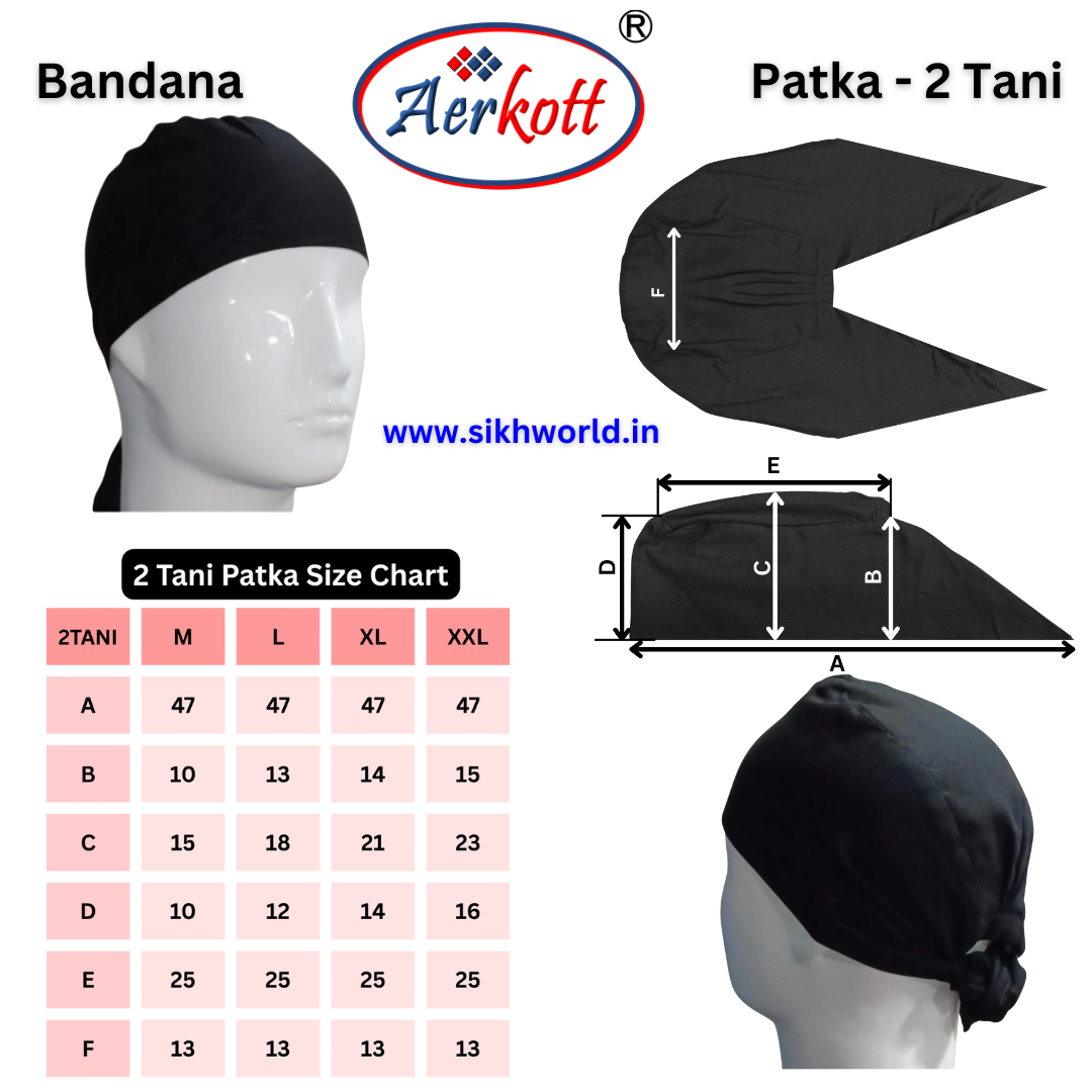 2 Tani Dastar or Patka Cotton [Military Green]