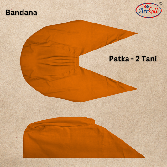 2 Tani Dastar or Patka Cotton [Kesri]