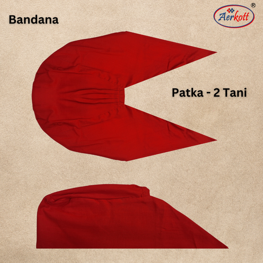2 Tani Dastar or Patka Cotton [Red]