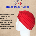 Aerkott ReadyMade Turban Red