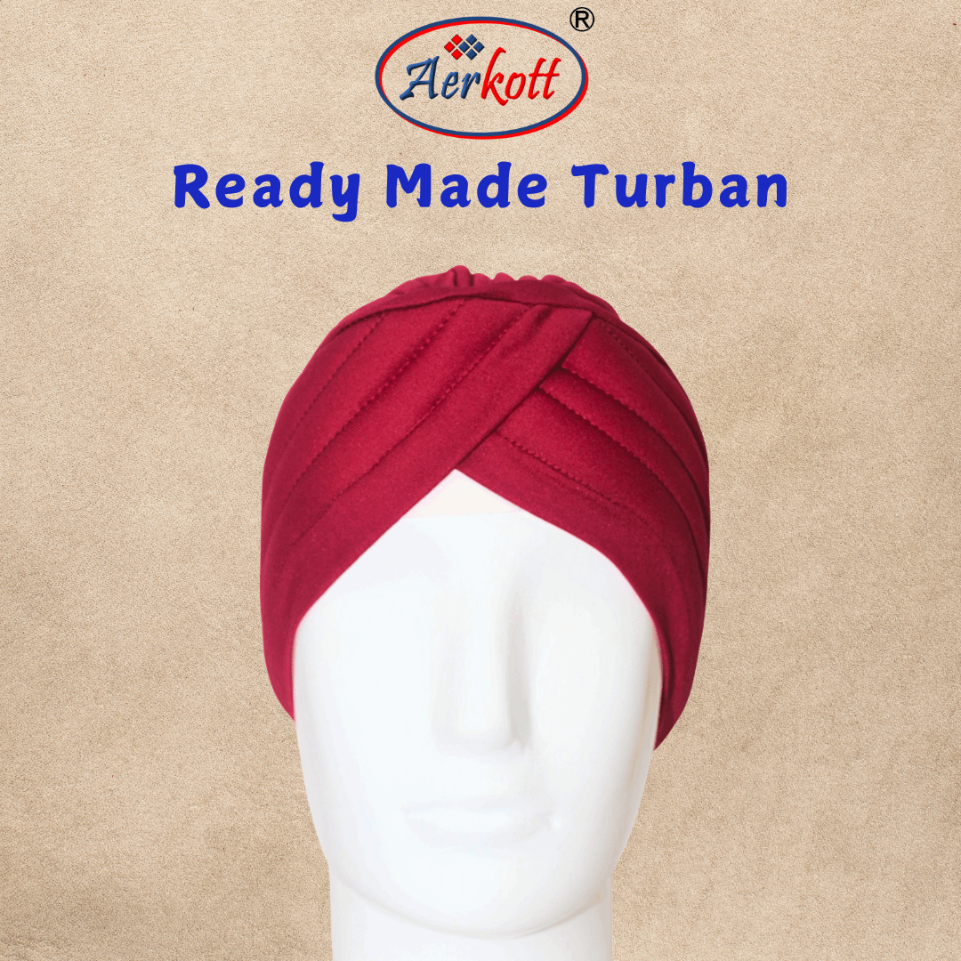 Aerkott ReadyMade Turban Reddish Maroon