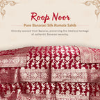 Roop Noor Pure Banarasi Silk Rumala Sahib Double Set. Premium Pure Banarasi Silk. Gold Zari Rumala Sahib for guru granth sahib ji. 