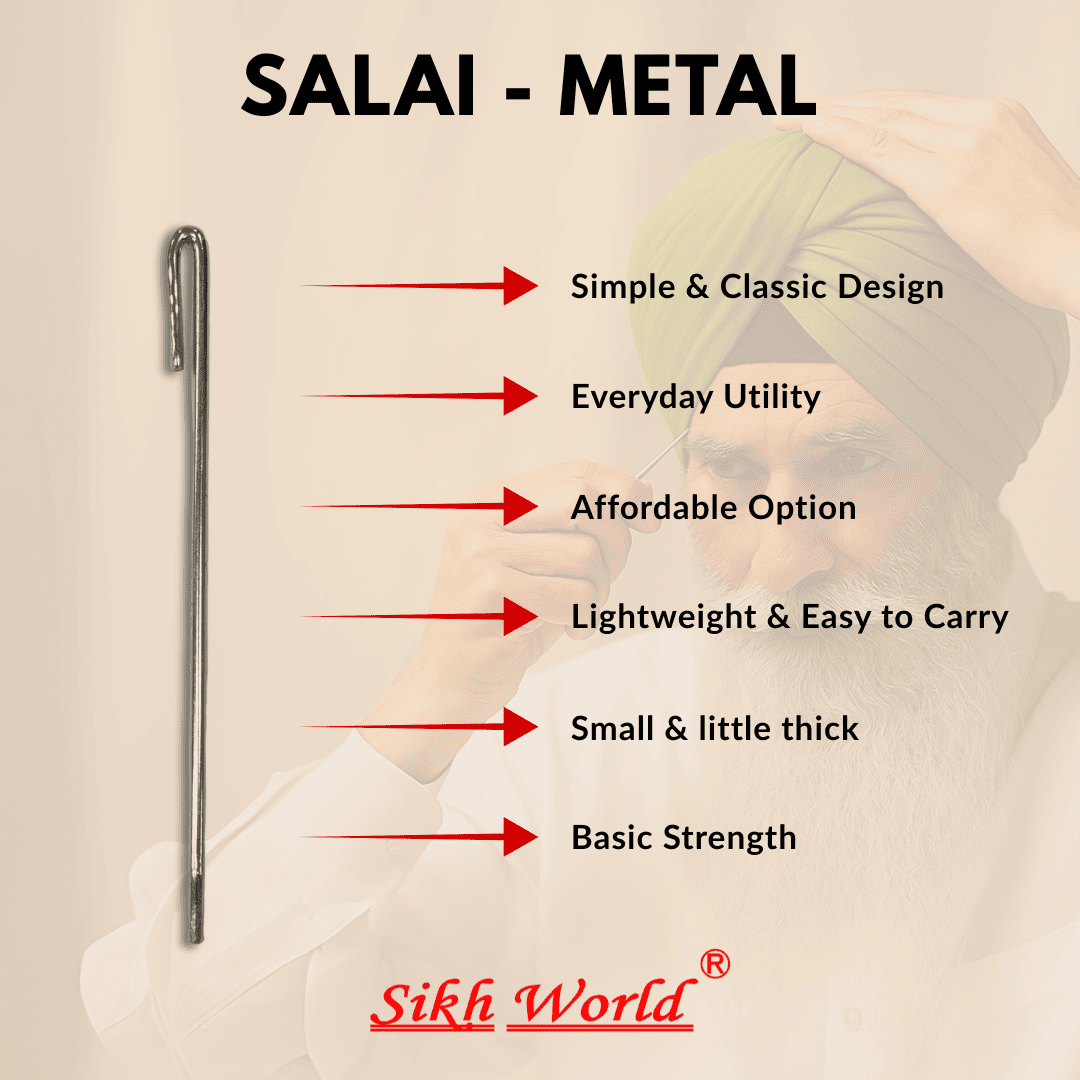 Plain Metal Salai - Thin (Pack of 10)
