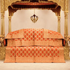 Sehaj Noor Pure Banarasi Silk Rumala Sahib Double Set for Guru Granth Sahib Ji.