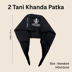 Sikh 2 tani cotton patka Khanda design