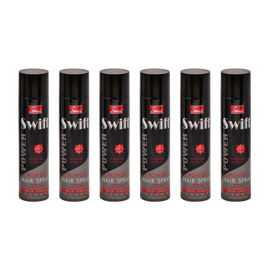 Simco Swift Mega Strong Hair Spray 5No. (Pack of 6 pcs)