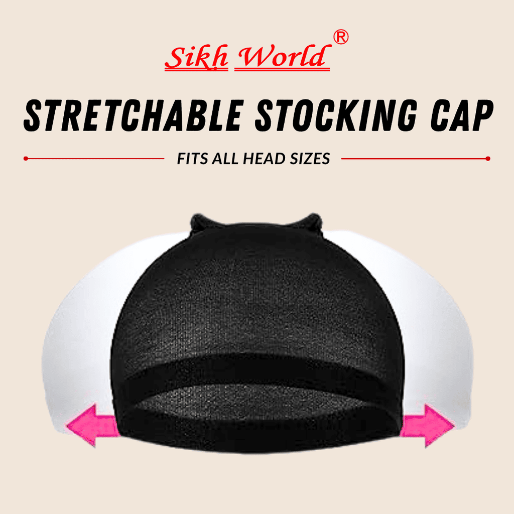 Singhs black stocking skull cap