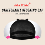 Singhs black stocking skull cap